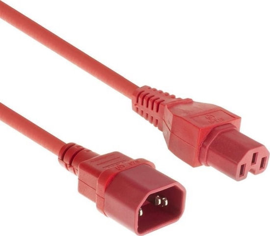 Picture of MicroConnect Red power cable C14F to C15M,