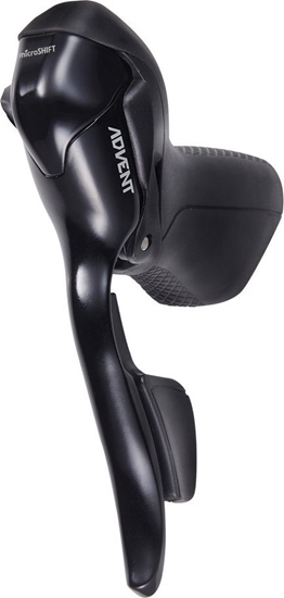 Изображение Microshift Klamkomanetka MICROSHIFT ADVENT, Lewa, 1.rzdowa, Nie kompatybilna z Shimano, Dual Control, Klamka Hamulec&Dropper, Czarna (NEW)