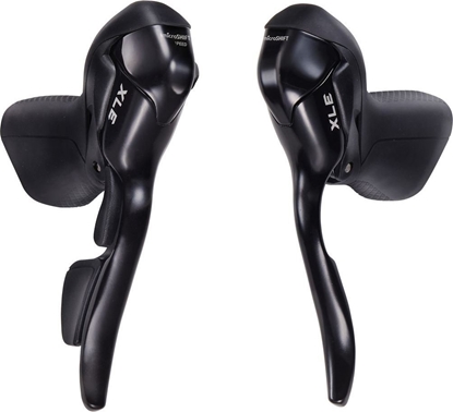 Attēls no Microshift Klamkomanetki MICROSHIFT XLE, Para, 10.rzdowe, Kompatybilne z Shimano, Dual Control, Lewa Klamka Tylko z Dwigni Hamulca, Czarne (NEW)