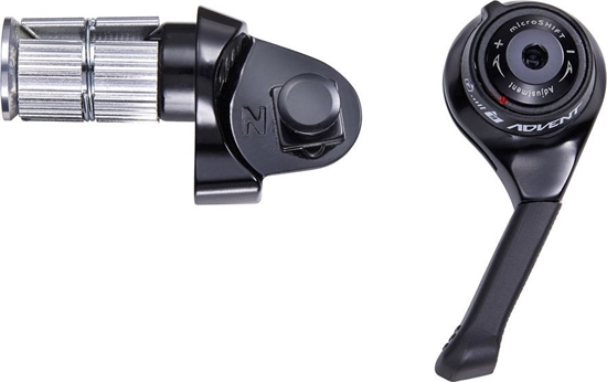 Picture of Microshift Manetka MICROSHIFT ADVENT, Prawa, 9.rzdowa, Nie kompatybilna z Shimano, Bar End Shifter, Friction/Indeksowanie (NEW)