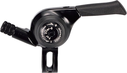 Attēls no Microshift Manetka MICROSHIFT, Prawa, 8.rzdowa, Kompatybilne z Shimano, Thumb Shifter, Indeksowanie (NEW)