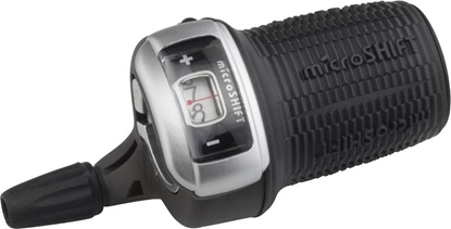 Attēls no Microshift Manetka MICROSHIFT, Prawa, 9.rzdowa, Kompatybilna z Shimano, Twist Shifter, Optyczny Wskanik Przeoe (NEW)
