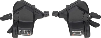 Attēls no Microshift Manetki MICROSHIFT, Para, 9.rzdowe(3x9), Kompatybilne z Shimano, Thumb Tap, Optyczny Wskanik Przeoe (NEW)