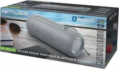 Изображение Mikrofon LG Muse | M-780 LG | Speaker Splash Proof | Atsparus vandeniui | Bluetooth | Sidabrinis | Belaid jungtis
