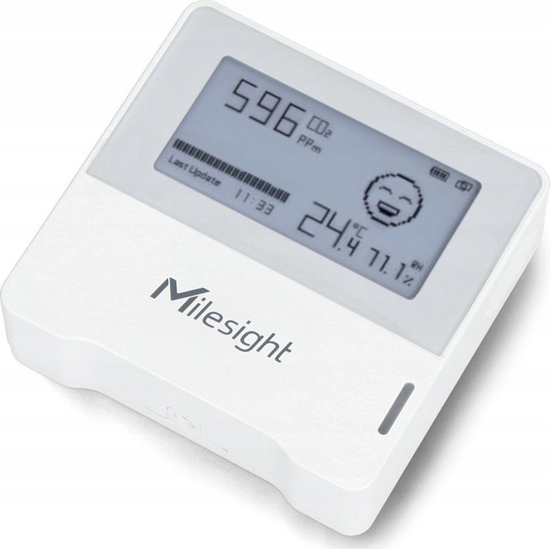 Picture of MILESIGHT Milesight AM103 Czujnik jakoci powietrza LoRaWAN z wywietlaczem E-INK 3w1 Pomiar: Temperatury Wilgotnoci CO2 Kompaktowe Rozmiary Bateryjny