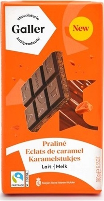 Picture of Milk chocolate tablet with praline filling and caramel chips Galler Lait Praline Eclats de Caramel, 180 g