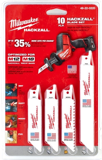 Изображение Milwaukee Hackzall Blade Set - Pack of 10