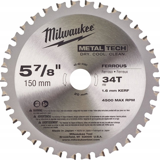 Picture of Milwaukee Pia tarczowa 150x20mm, 34z, do metalu (48404080)
