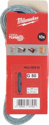 Attēls no Milwaukee MILWAUKEE ENDLESS BELT 13mm x 457mm P 80 /10 pcs.