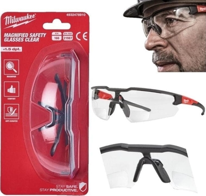 Picture of Aizsargbrilles ar dioptriju korekciju Milwaukee 4932478910; +1,5;  caurspīdīgs