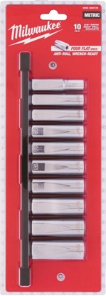 Picture of Milwaukee MILWAUKEE ZESTAW NASADEK 10 szt. 3/8" METRYCZNE DUGIE