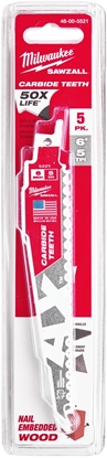 Attēls no Zobenzāģa asmeņi Milwaukee 48475521; 150 mm; 5 TPI; 5 gab.