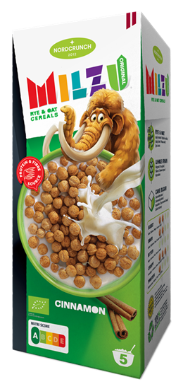 Picture of Milzu Originals rudzu un auzu bumbiņas ar kanēli, Organic, 150g