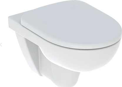 Изображение Miska WC Geberit Geberit Selnova Zestaw wiszcej miski WC, lejowa, B36cm, H38cm, T53cm, z desk sedesow, mocowanie od dou [12]