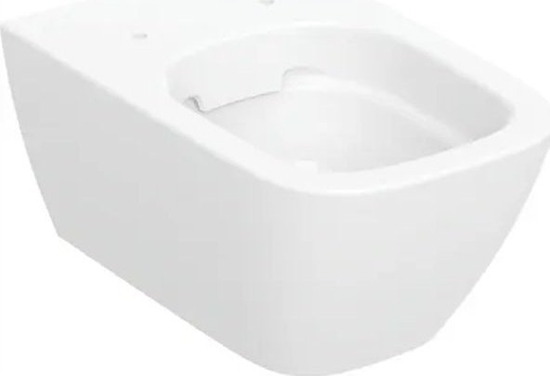 Изображение Miska WC Geberit Geberit Smyle Square Wiszca miska WC, lejowa, B35cm, H33cm, T54cm, ukryte mocowania, Rimfree [6]