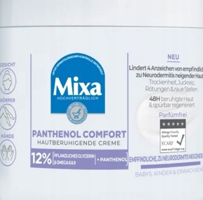 Picture of Mixa Panthenol Comfort agodzcy krem do twarzy i ciaa dla skóry atopowej 400ml