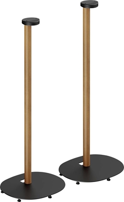 Attēls no My Wall HS48L Højtalerstander Gulvstativ Gulv-/loftafstand (max.): 777 mm Sort/bøg 2 stk