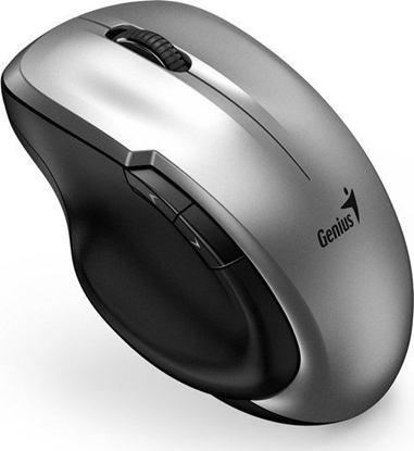 Picture of Mysz Genius Genius Mysz Ergo 8200S, 1200DPI, 2.4 [GHz], optyczna, 5kl., bezprzewodowa, srebrna, 1 szt AA, Blue-Eye sensor, Adapter USB-C