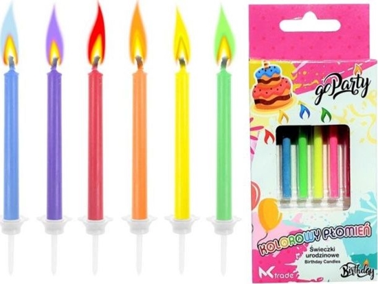 Picture of MK TRADE wieczki urodzinowe SF-884, Kolorowe Pomienie 6 szt. MK Trade