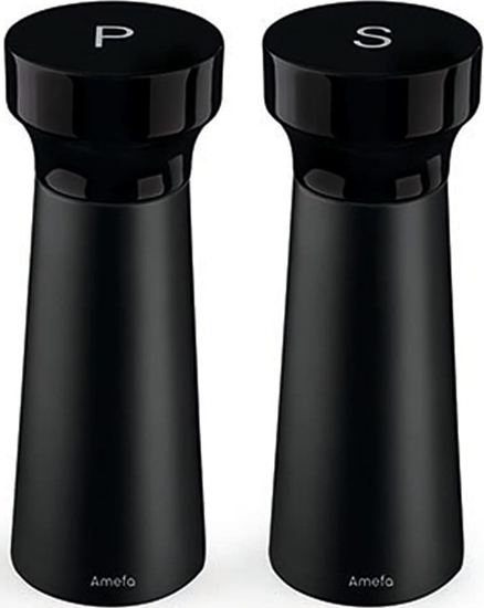Изображение Mynek do przypraw Amefa Amefa Mynki do soli i pieprzu, 15 cm, 2 szt., czarne