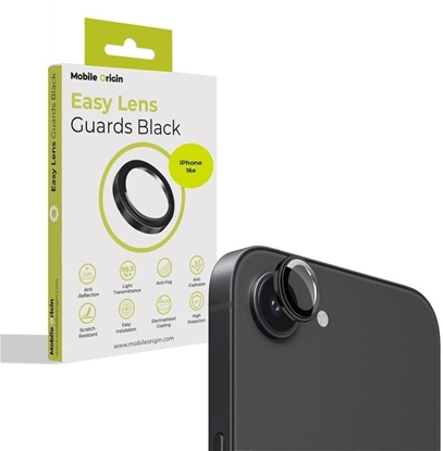 Attēls no Mobile Origin Easy Lens guards, black - iPhone 16e