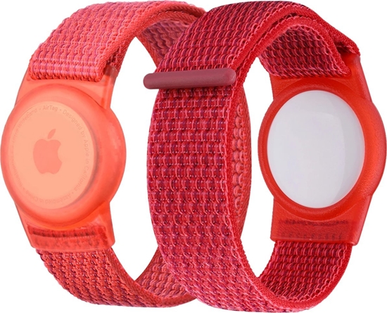 Изображение MOBILE ORIGIN Nylonowe etui ochronne z czerwonym paskiem do Apple Airtag