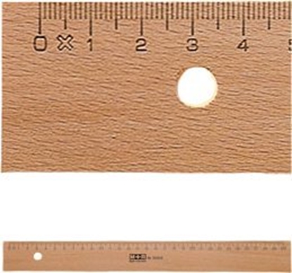 Picture of Möbius+Ruppert M+R Lineal Holz 30cm Buche Metalleinlage 10 Stück