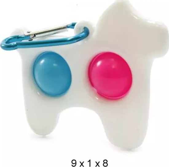 Picture of Mocco Bubble Pop It Antistress Sensory / Dog / keychain / White