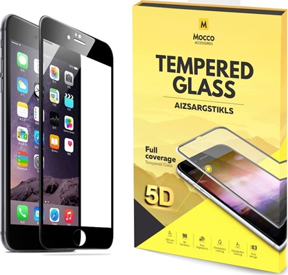 Attēls no Mocco Full Glue 5D Signature Edition Tempered Glass Full Coverage with Frame Apple iPhone 6 / 6S Black
