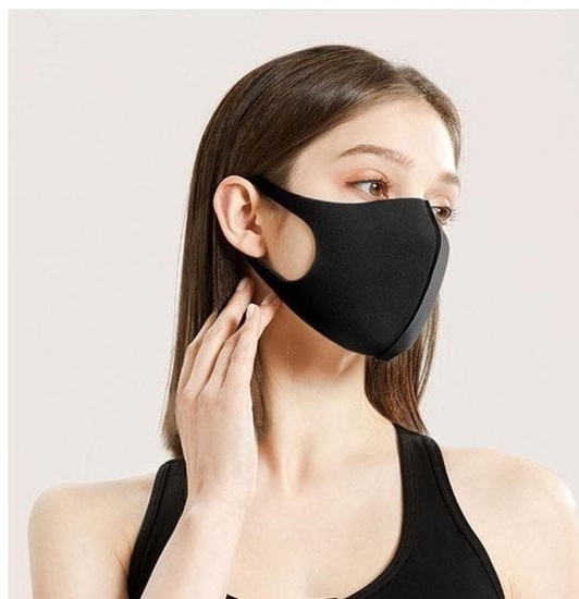 Изображение Mocco Textile two-layer reusable masks Black
