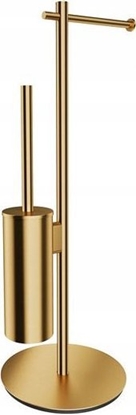 Attēls no Modern Projekt stojak na papier i szczotk toaletow, zoty szczotkowany (GLB)