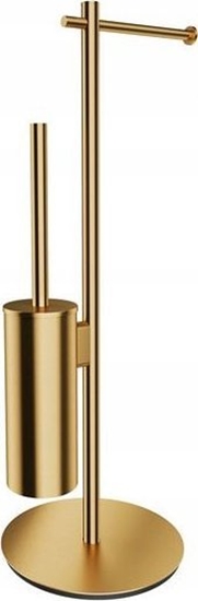 Picture of Modern Projekt stojak na papier i szczotk toaletow, zoty szczotkowany (GLB)