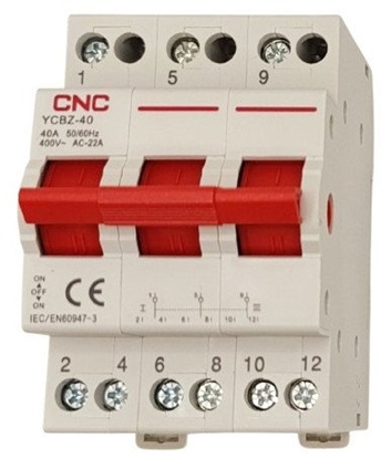 Picture of Modulinis perjungiklis CNC YCBZ-40, 3P, 40A, 1-0-2