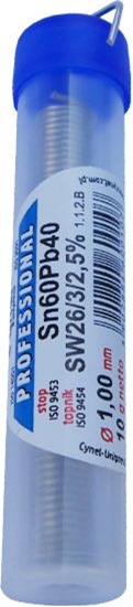 Picture of Mojeledy Cyna fiolka 1mm 10g spoiwo lutownicze (Sn60Pb40)