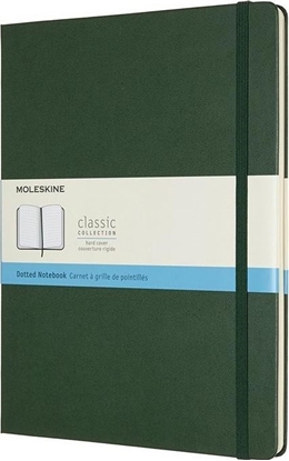 Attēls no Moleskine Notes Classic XL 19x25 tw. kropki myrtle zielony