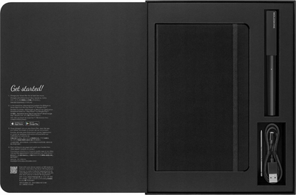 Изображение Moleskine Zestaw MOLESKINE, notes L w linie + dugopis, Smart Writing Set3, czarny