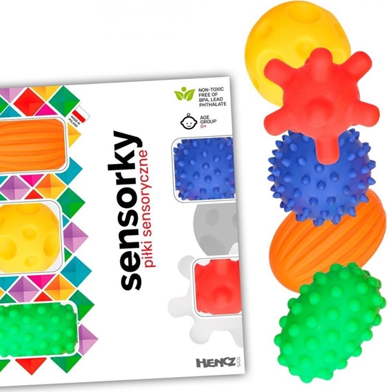 Изображение MomsCare Pieczki sensoryczne 5 sztuk w pudeku