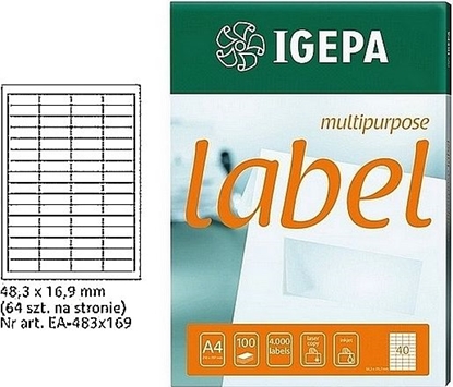 Picture of Mondi ETYKIETY A4 IGEPA 48.3 X 16.9 MM BIAE (100)