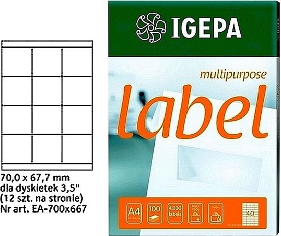 Picture of Mondi ETYKIETY A4 IGEPA 70.0 X 67.7 MM BIAE (100)