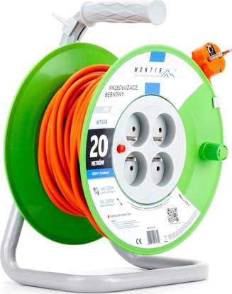 Picture of Montis Przeduacz bbnowy MT104-20 4x2p+Z 10A 2300W 3x1 20m Montis pomaraczowy