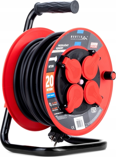 Picture of Montis Przeduacz bbnowy PROFESSIONAL MT105-20 4x2p+Z IP44 16A 3680W 3x1,5 20m Montis czarny