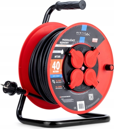 Picture of Montis Przeduacz bbnowy PROFESSIONAL MT105-40 4x2p+Z IP44 16A 3680W 3x1,5 40m Montis czarny