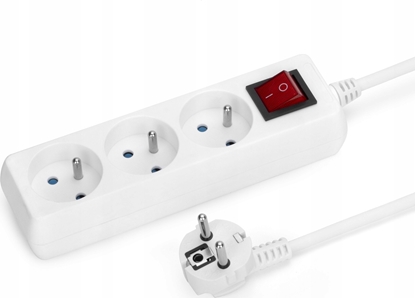 Attēls no Montis Przeduacz sieciowy 3 gn. 1,5m z prze. biay MT118-1,5 MONTIS