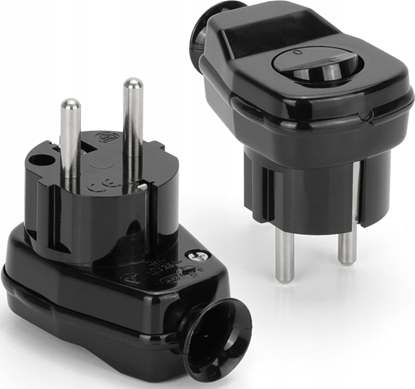 Attēls no Montis Wtyczka rozbieralna ktowa z wcznikiem Uni-Schuko 2p+Z; WT-16U/LK CZARNY MT094-C