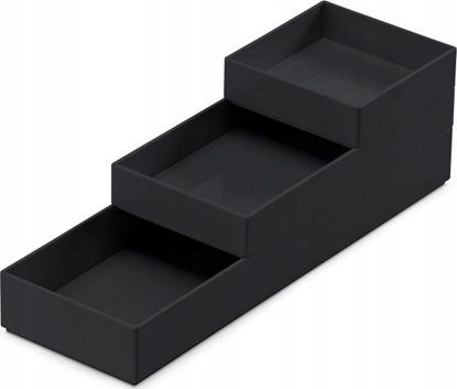 Изображение Moxom Zestaw pojemników MOXOM Modular Tray, 250x80x55mm, 3 szt., czarny