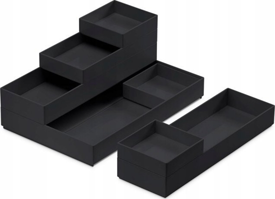 Изображение Moxom Zestaw pojemników MOXOM Modular Trays, 250x170x65mm, 7 szt., czarny