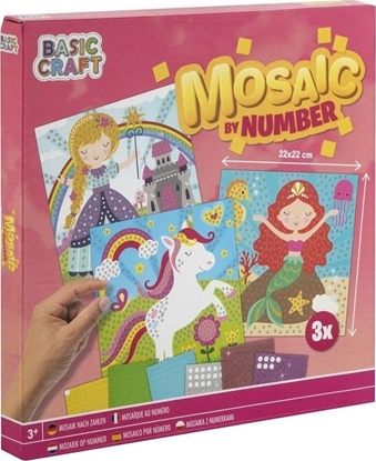 Picture of Mozaika po numerach 22x22cm jednoroec róowa