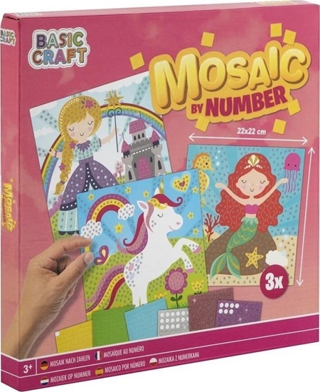 Picture of Mozaika po numerach 22x22cm jednoroec róowa