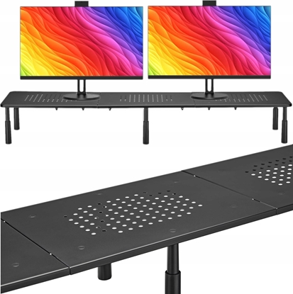 Picture of Mozos SPM2 - Stolik na 2 monitory, czarny