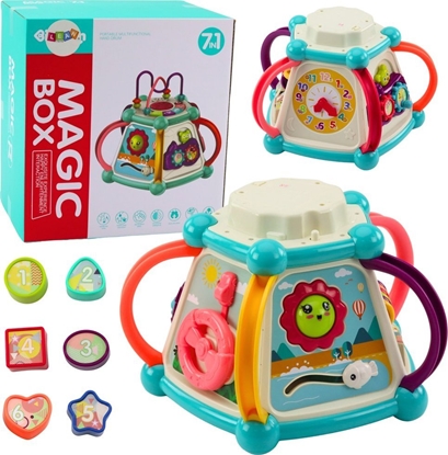 Изображение Multifunkcyjna Kostka Edukacyjna Sorter 7w1 wiata Dwiki LEAN Toys